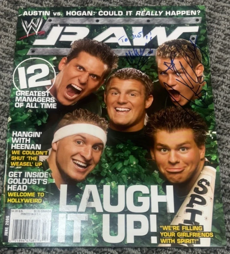 Dolph Ziggler Mike Mondo signed autographed Spirit Squad Raw Magazine New WWE