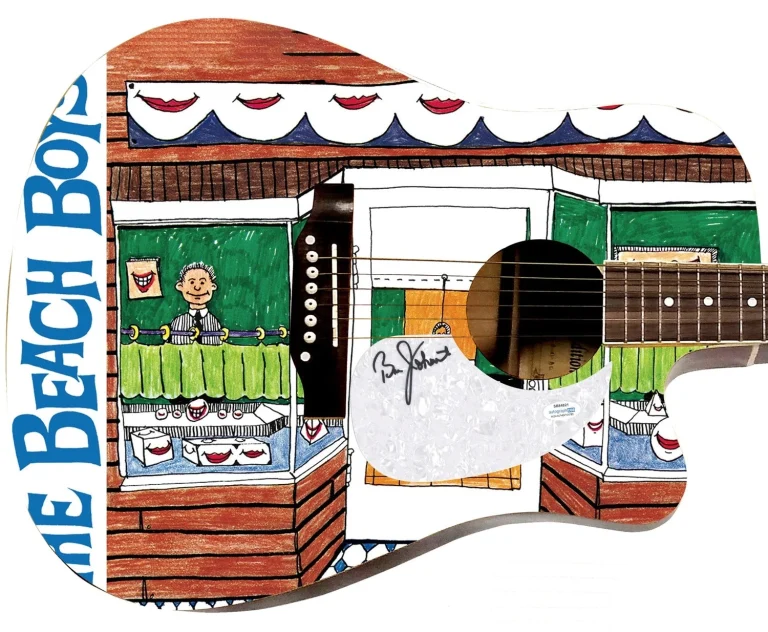 The Beach Boys Bruce Johnston Signed 1/1 Custom Graphics Acoustic Guitar