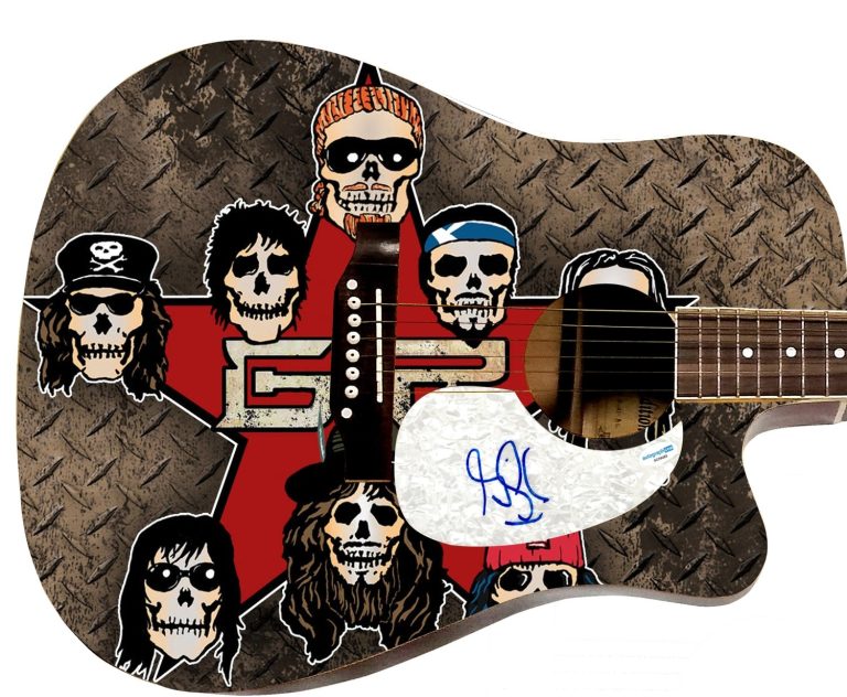 Guns n Roses Gilby Clarke Autographed Skulls N Roses Custom Graphics Guitar ACOA
