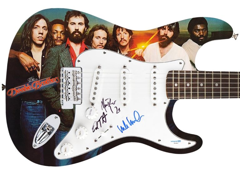 The Doobie Brothers Autographed Custom Graphics Guitar