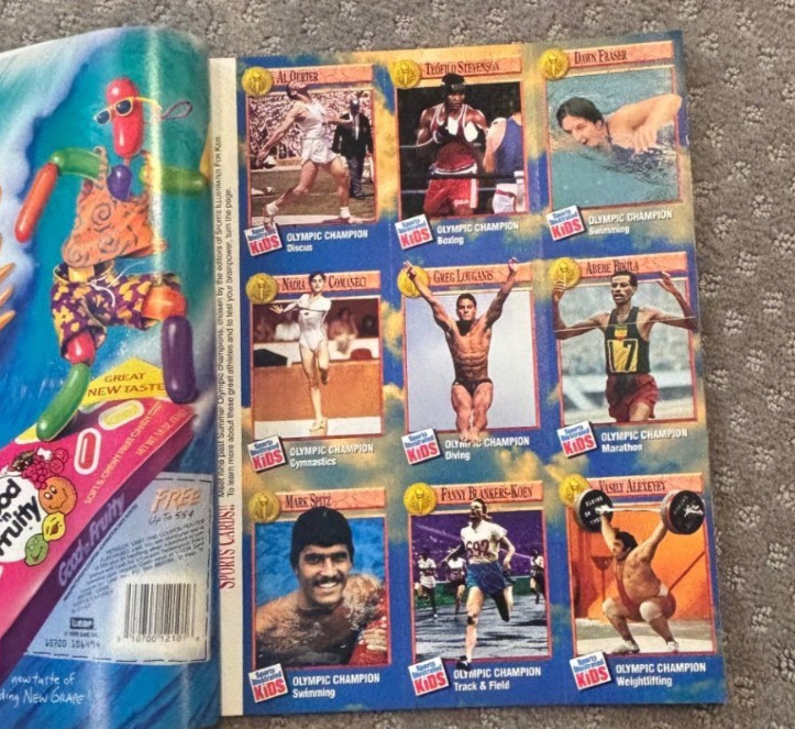 Sports Illustrated For Kids Magazine Janet Evans Matt Biondi Mark Spitz Cards