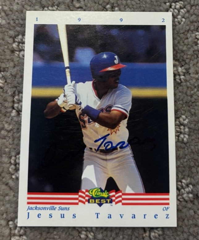 1992 CLASSIC BEST JESUS TAVAREZ SIGNED AUTOGRAPHED CARD #144 – JACKSONVILLE SUNS COLLECTIBLE MEMORABILIA