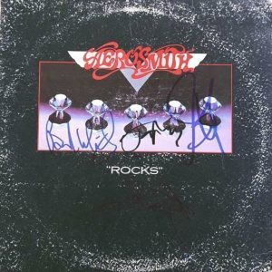Aerosmith Autographed Tyler Perry plus Signed Rocks Album