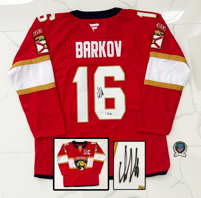 Aleksander Barkov Signed Jersey Florida Panthers Beckett BAS COA