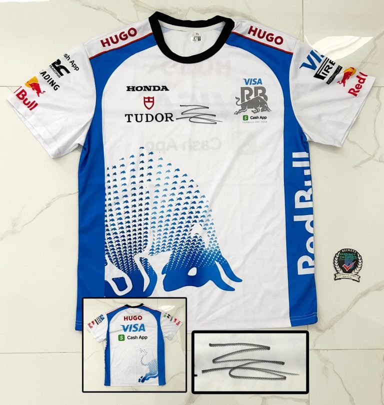 Isack Hadjar Signed Shirt Visa Cash App Racing Bulls Formula 1 F1 Beckett BAS...