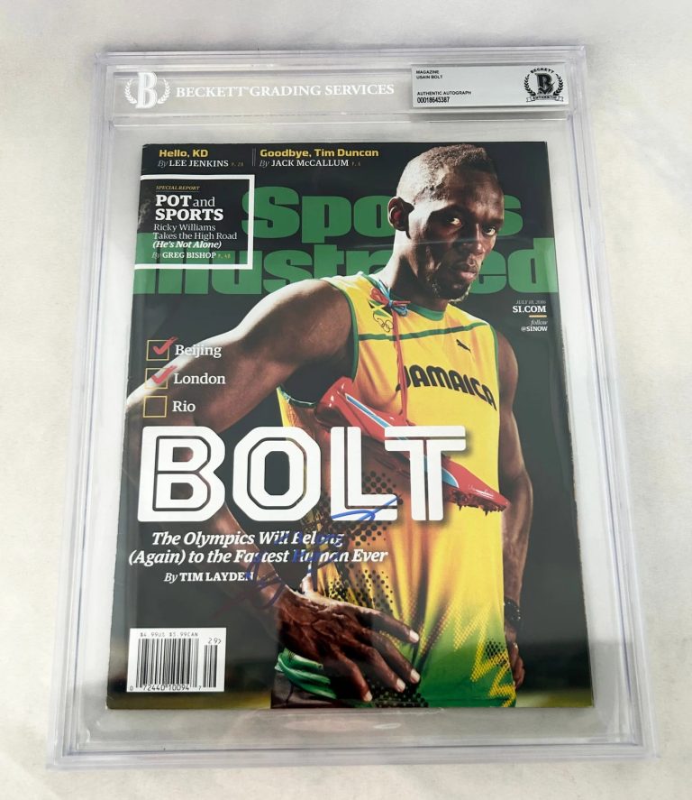 Usain Bolt Signed Sports Illustrated Magazine 2016 Rio Olympics Beckett BAS COA