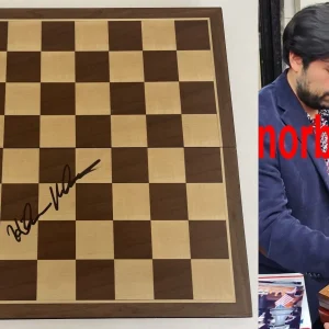 HIKARU NAKAMURA GRANDMASTER SIGNED CHESS BOARD w/EXACT PROOF & BECKETT COA