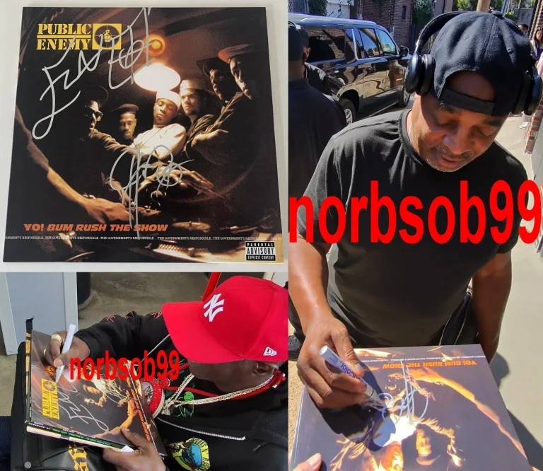 PUBLIC ENEMY SIGNED YO! BUM RUSH THE SHOW VINYL ALBUM w/EXACT PROOF BECKETT COA