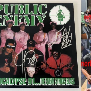 PUBLIC ENEMY SIGNED AUTOGRAPH APOCALYPSE 91 VINYL ALBUM wEXACT PROOF BECKETT COA