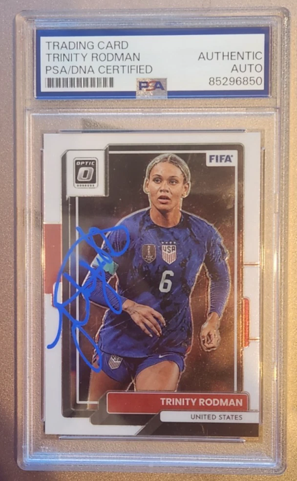 Trinity Rodman Signed 2022-23 Panini Donruss Optic Card w PSA/DNA COA Slab 2