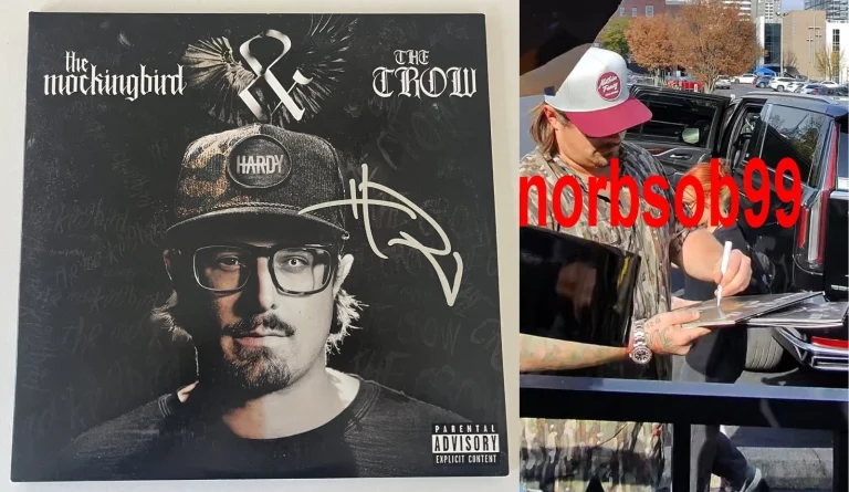 HARDY SIGNED THE MOCKINGBIRD & THE CROW VINYL LP w/EXACT VIDEO PROOF BECKETT COA