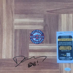 Dan Hurley Signed Floorboard JSA COA UCONN B2B 2023-24 National Champions Danny