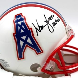 Warren Moon Houston Oilers Signed Mini Football Helmet w/Beckett BAS Z08162