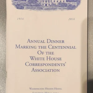 2014 White House Correspondents' Association Dinner Program Barack Obama WHCD