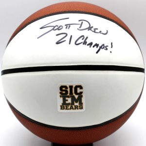 Scott Drew Signed Baylor Bears Logo Basketball W/Beckett BAS COA BF87275