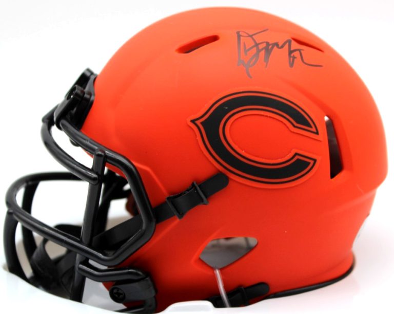 DJ Moore Signed Chicago Bears Rave Mini Football Helmet w/Beckett COA BV13324