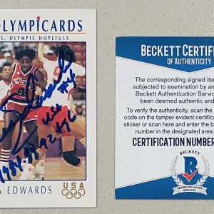 Teresa Edwards Signed Autographed 1992 Impel Olympicard Card #19 Beckett BAS