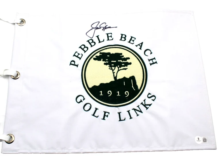 Jack Nicklaus Signed Pebble Beach Golf Flag 1972 US Open w/BAS LOA AE38951