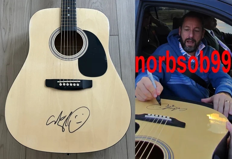 ADAM SANDLER SIGNED AUTOGRAPH ACOUSTIC GUITAR w/EXACT VIDEO PROOF & BECKETT COA
