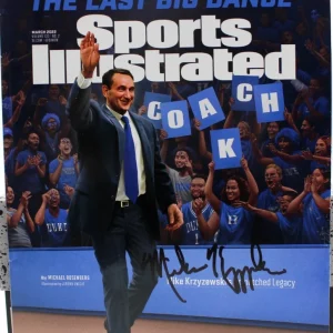 Mike Krzyzewski Signed Sports Illustrated Duke Coach K w/Beckett COA BV13376