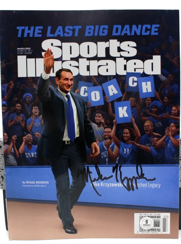 Mike Krzyzewski Signed Sports Illustrated Duke Coach K w/Beckett COA BV13376