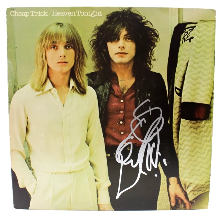 Rick Nielsen Cheap Trick Signed Record Cover Album W/Beckett BAS COA BV10349