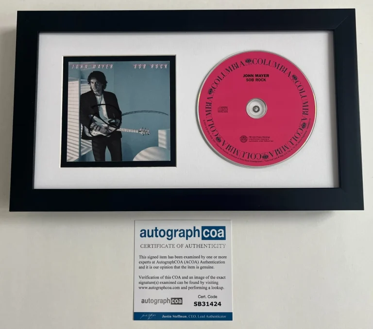 JOHN MAYER SIGNED SOB ROCK FRAMED & MATTED CD w/ AUTOGRAPH ACOA COA