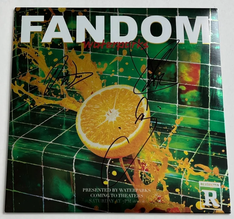 WATERPARKS AWSTEN KNIGHT +2 SIGNED AUTOGRAPH FANDOM VINYL ALBUM w/EXACT PROOF