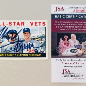 Clayton Kershaw & Matt Kemp Signed Autographed 2013 Topps Heritage Card #81 JSA