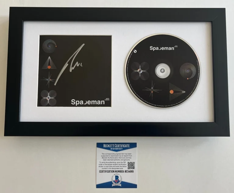 NICK JONAS BROTHERS SIGNED AUTOGRAPH SPACEMAN FRAMED & MATTED CD w/ BECKETT COA