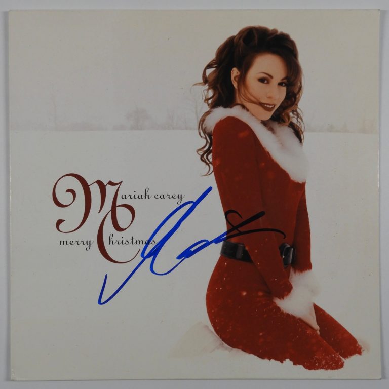Mariah Carey ACOA Signed Autograph Album Vinyl Record Merry Christmas
