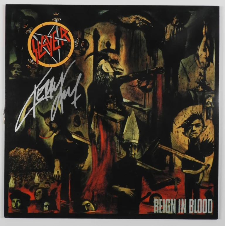 Slayer Kerry King Signed Autograph Album Record Vinyl  Reign In Blood