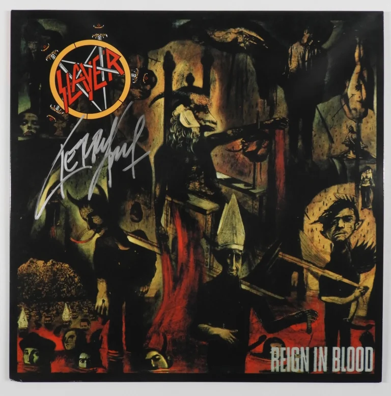 Slayer Kerry King Signed Autograph Album Record Vinyl  Reign In Blood