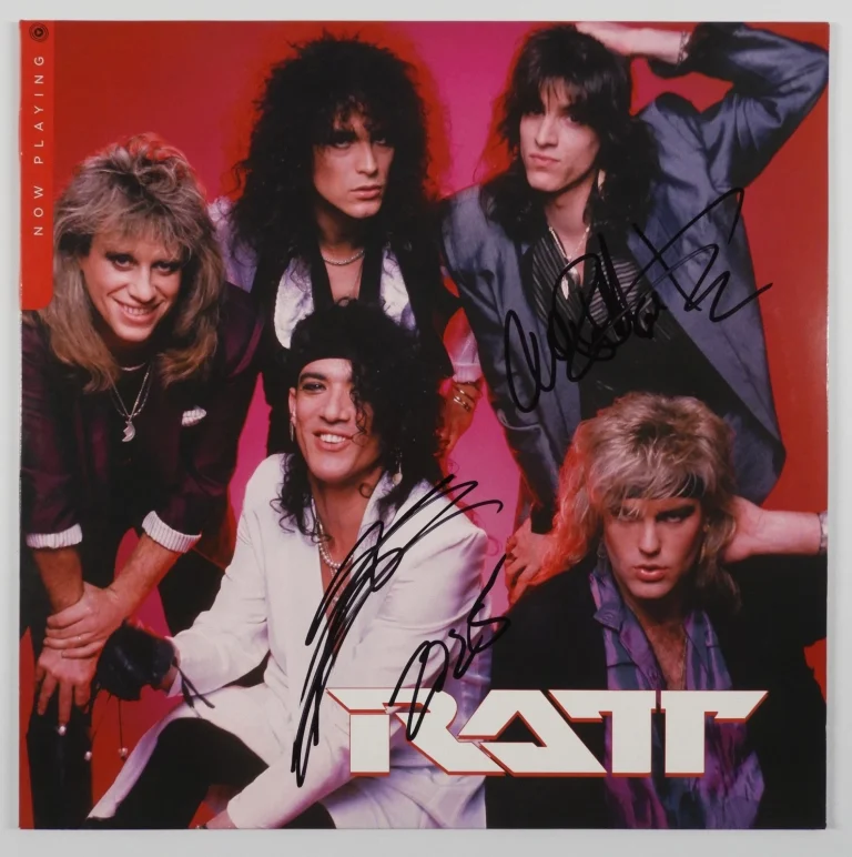 Stephen Pearcy Ratt JSA Signed Autograph Album Record Vinyl Warren DeMartini