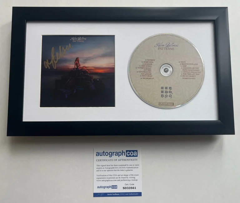 KELSEA BALLERINI SIGNED PATTERNS FRAMED & MATTED CD w/ AUTOGRAPH COA ACOA