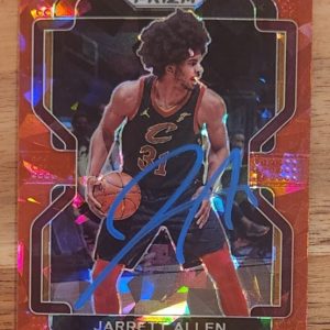 Jarrett Allen Signed 2021-22 Panini Prizm Red Ice Card #209 Cleveland Cavaliers