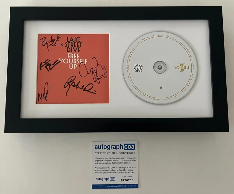 LAKE STREET DIVE SIGNED FREE YOURSELF FRAMED & MATTED CD w/ AUTOGRAPH COA ACOA