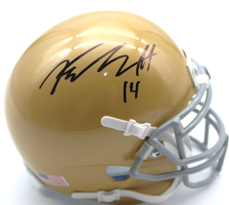 Kyle Hamilton Signed Notre Dame Fighting Irish Mini Helmet w/JSA COA Witness #2