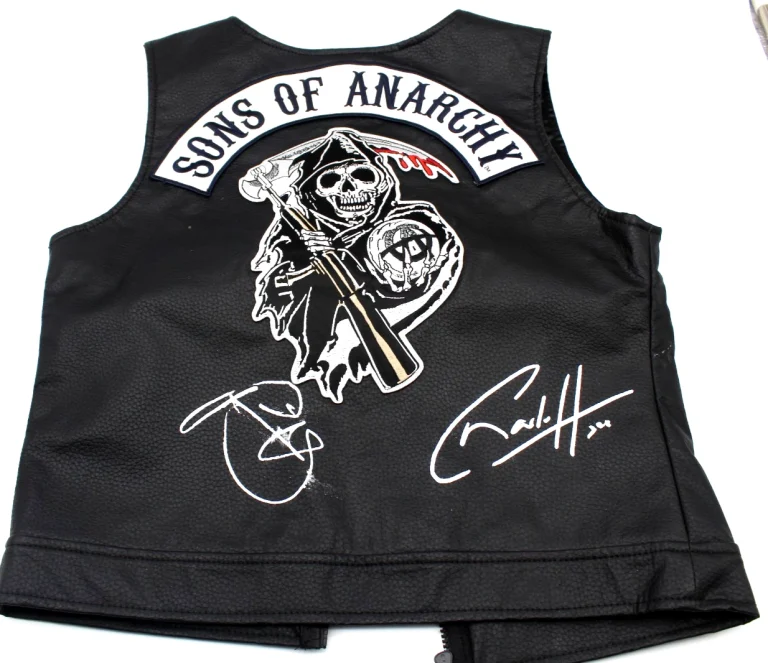 Charlie Hunnam & Ryan Hurst Signed Sons of Anarchy Vest w/Beckett COA BR32504
