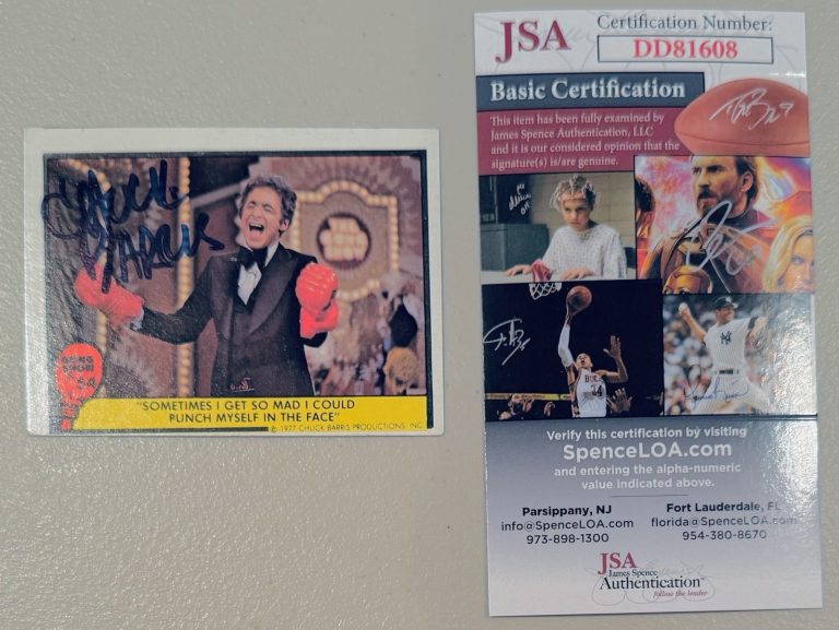 Chuck Barris Signed Autographed 1977 Gong Show Trading Card #54 JSA Certified