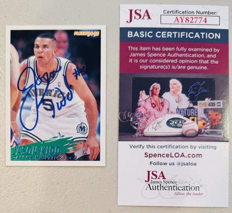 Jason Kidd Signed Autographed 1994-95 Fleer Card #268 JSA Cert Rookie