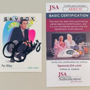 Pat Riley Signed Autographed 1990-91 Hoops Card #576 JSA Cert