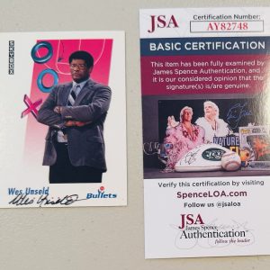 Wes Unseld Signed Autographed 1990-91 Hoops Card #344 JSA Cert