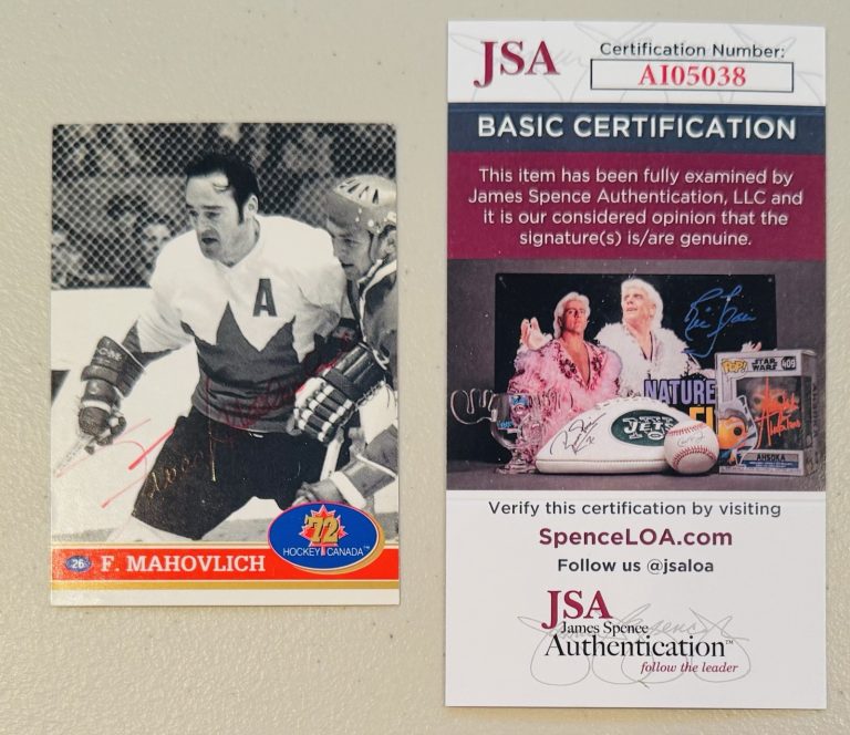 Frank Mahovlich Signed Autographed 1991-92 Future Trends ‘72 Canada Card #26 JSA