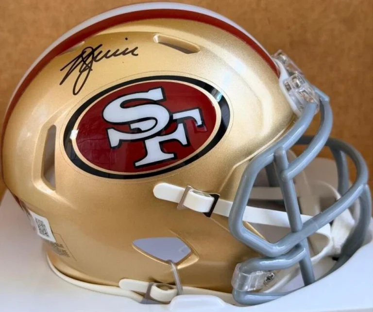 KYLE JUSZCZYK SAN FRANCISCO 49ERS SIGNED AUTOGRAPHED SPEED MINI HELMET BECKETT