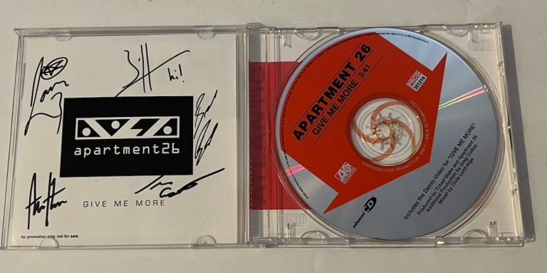 Apartment 26 Give Me More Signed Autographed CD Single Book BAS Guaranteed
