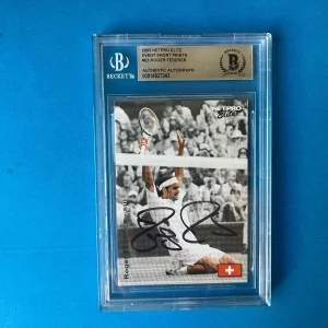 Roger Federer Tennis 2003  Net Pro Elite SP Rookie Card Signed Auto Beckett BAS