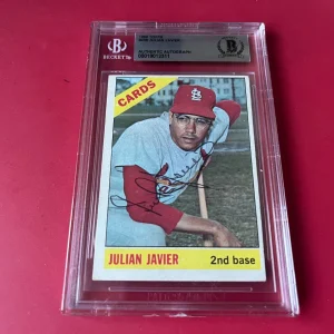 Julian Javier MLB 1966 Topps Card Signed Auto Beckett  BAS ENCAPSULATED