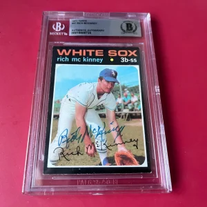 Rich McKinney White Sox 1971 Topps Card Signed Auto Beckett BAS ENCAPSULATED