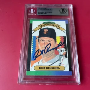 Rick Reuschel Giants 1989 Donruss Diamond Kings DK Card Signed Auto Beckett BAS